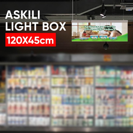 1200mm 450mm Çift Taraflı Askılı Led Işık Kutusu 1200mm 450mm Çift Taraflı Askılı Led Işık Kutusu